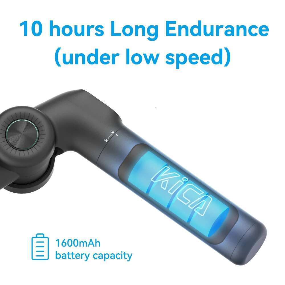 Kica Evo Fascia Portable Muscle Gun 15Kg 3 Gear 3200Rpm With 6 Massage Heads 9Cm Extension Rod Aluminum Alloy