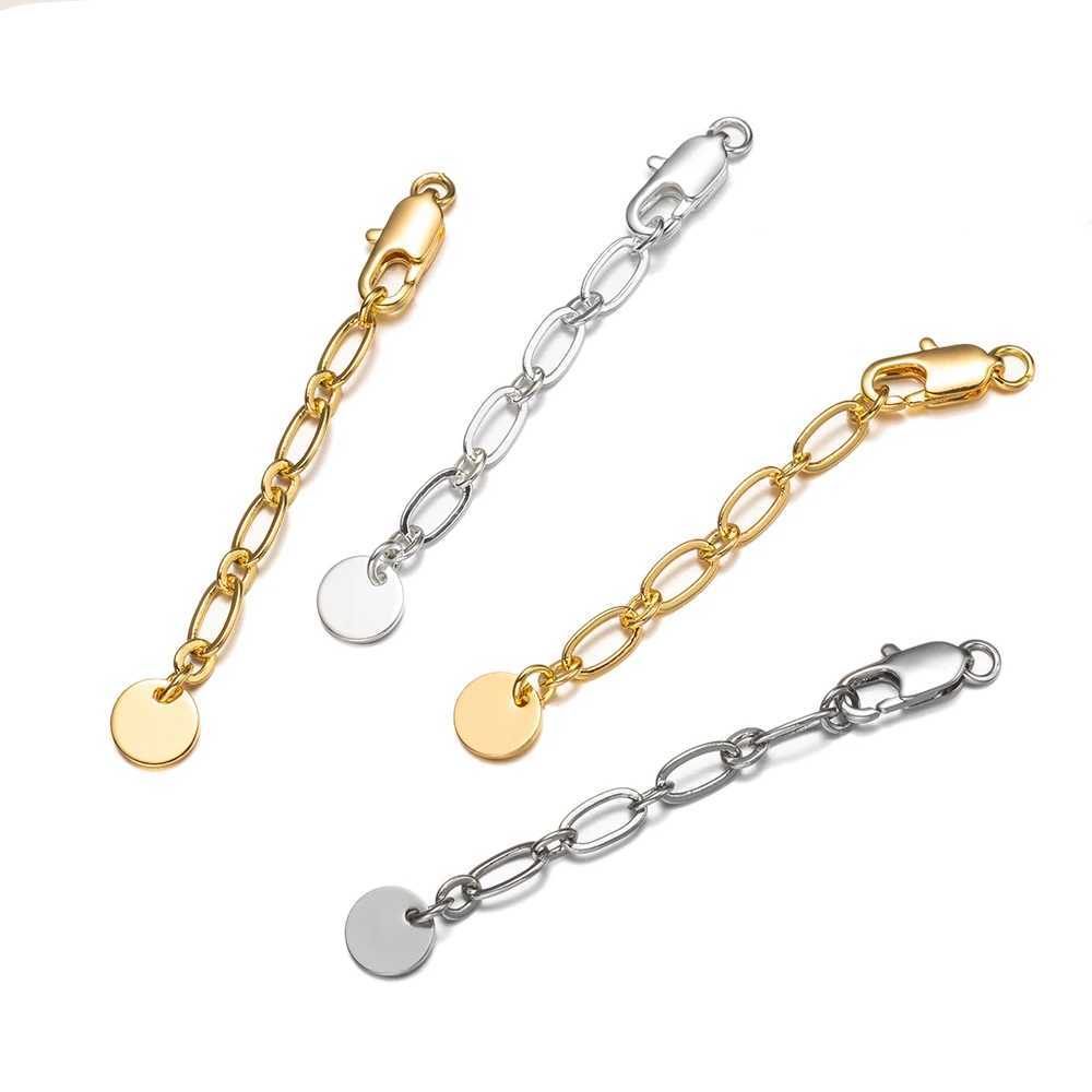 2pcs/Lot Extension Tail Chain With Lobster Clasps Connectors For DIY Bracelets Necklaces Jewelry Making Supplies AccoriesXJ250517