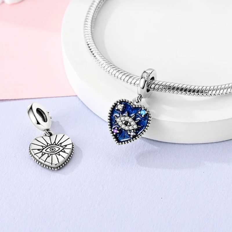925 Sterling Silver Firefly Charms Evil Eye Hot Air Balloon Blue Charms Fit Original Bracelet Beads for Jewelry MakingXJ250517