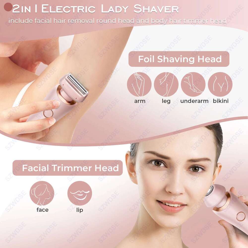 KMCE New Design Painless Trimmer Facial Depiladora Epilator Hair Removal Device Waterproof Bikini Lady Shaver For Women