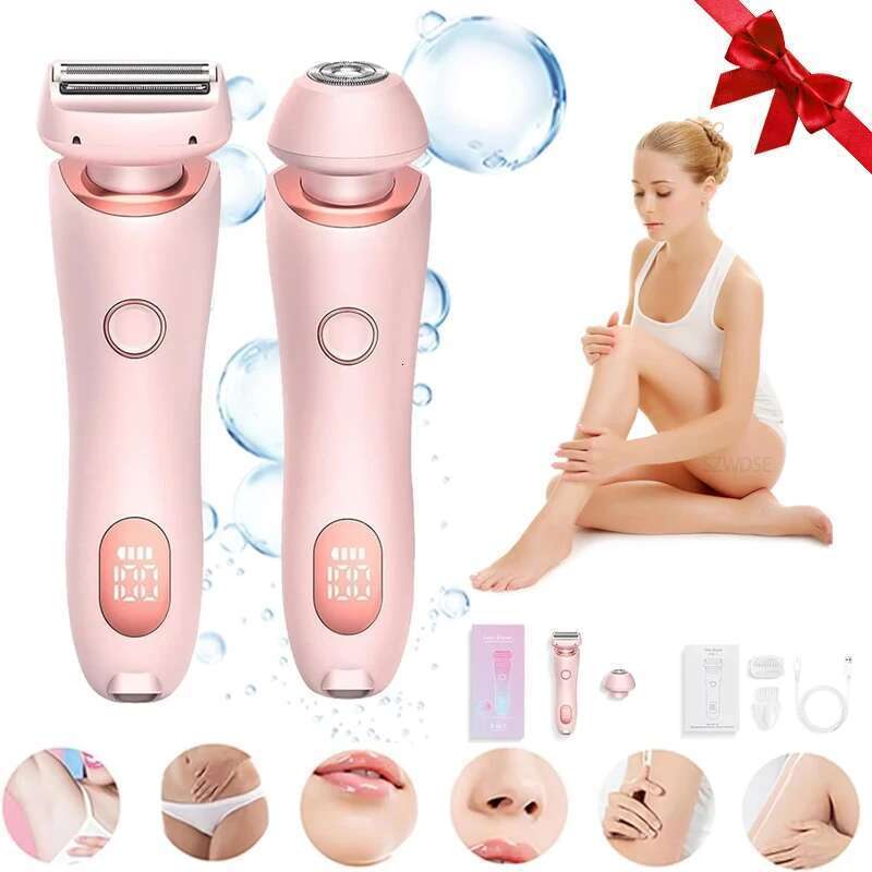 KMCE New Design Painless Trimmer Facial Depiladora Epilator Hair Removal Device Waterproof Bikini Lady Shaver For Women