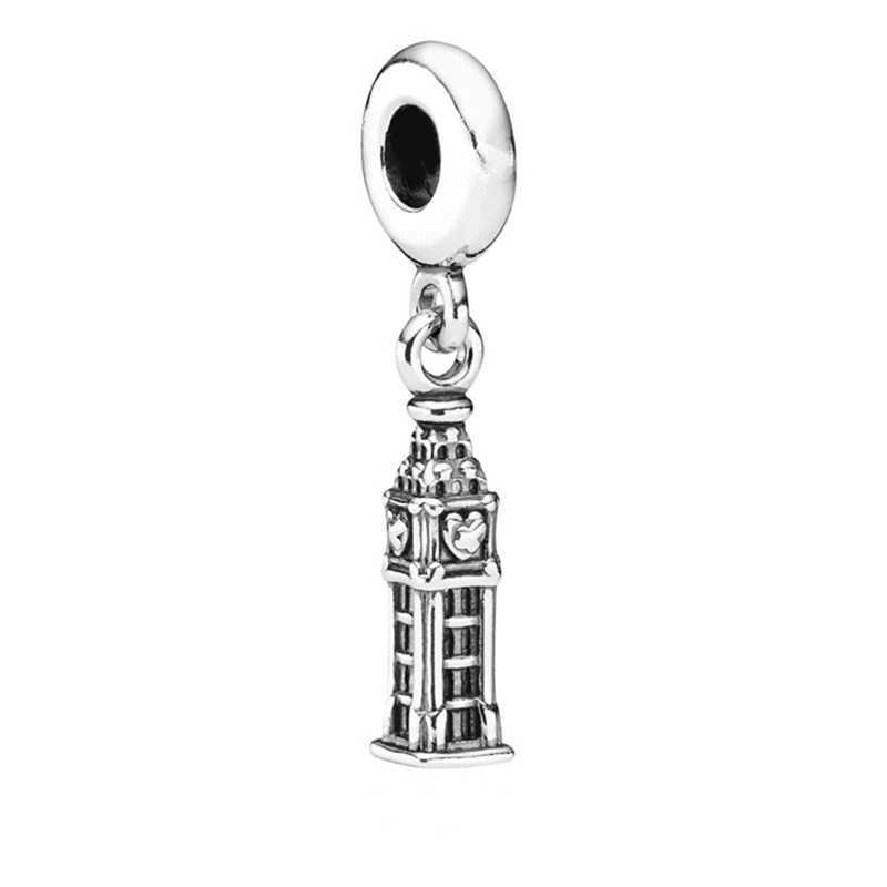 New Fine Gold Eiffel Tower Statue of Liberty Castle Charm Beads Fit Original European 925 Silver Bracelet DIY Women Jewelry GiftXJ250517