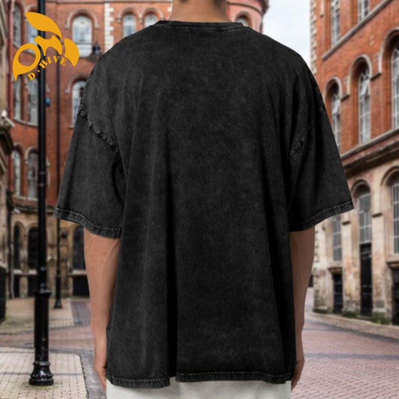 Free Shipping Designer Oversize Men's shirt Short Sleeve Round neck black Customized 230g men's washed T-shirt T-shirt outdoor S-XXL