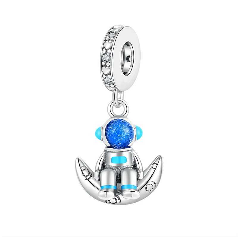 New Charm Milky Way Astronaut Sun Moon Star Beads Fit Original 925 Silver Bracelet Necklace Accory DIY Jewelry Key Chain GiftXJ250517