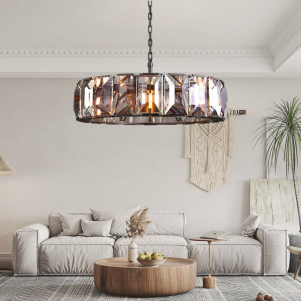 harlow crystal round chandelier 60 inches 14lights