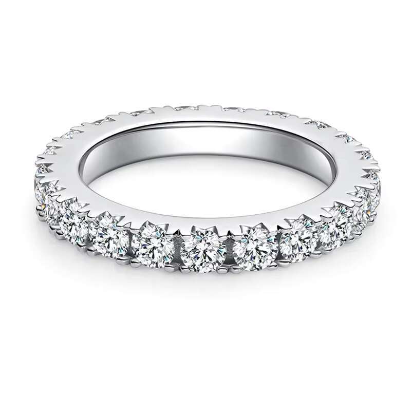 High Quality Mossanite Engagement Ring for Women 925 Sterling Silver Moissanite Ring Wedding Band for Gift