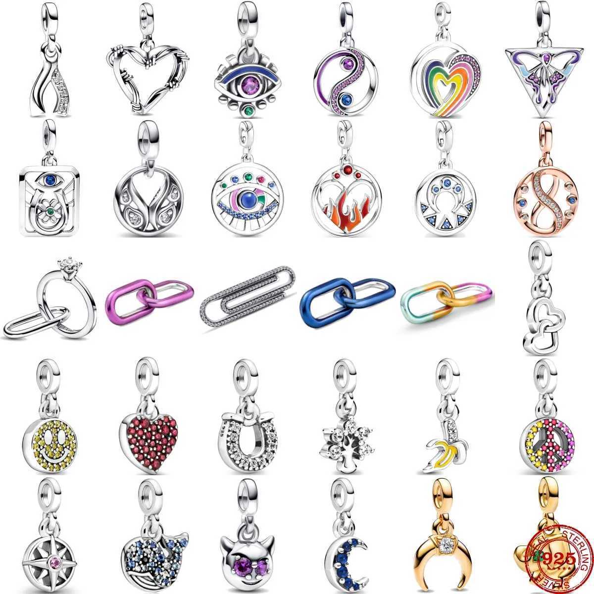 New 925 Silver Me Bracelet Accory Series ME Crescent Moon Elephant bone Mini Bead Fit Original Pendant Me Charm BraceletXJ250517