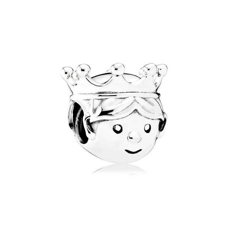 Hot Sale Authentic Prince Princ Castle Crown Charm Beads Fit Original European 925 Sterling Silver Bracelet DIY Women JewelryXJ250517