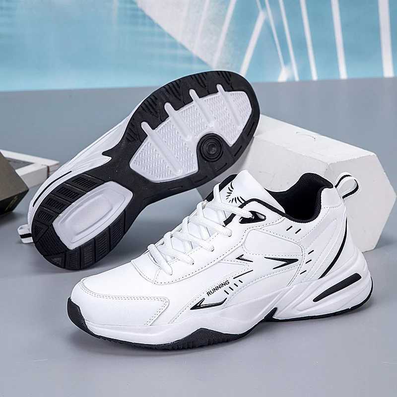 Thick Sole Versatile Clunky Sneaker for Men 2024 New Trend Mesh Lace Up Breathable Casual Sports Shoes Increased Soft SolesXJ250517