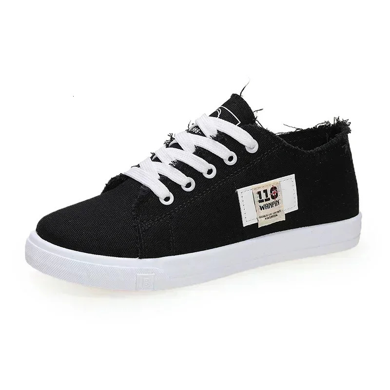 Spring Style Comfortable Casual Flat White Shoes Canvas Low-top Cross-strap Lightweight Sports Shoes for Women 250515