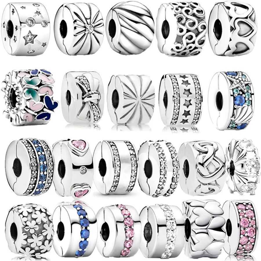 NEW Band Of Hearts Pav Starfish Shell Clip Trinket Charm Bead Fit Original 925 Sterling Silver Bracelet DIY Fine Jewelry GiftXJ250517