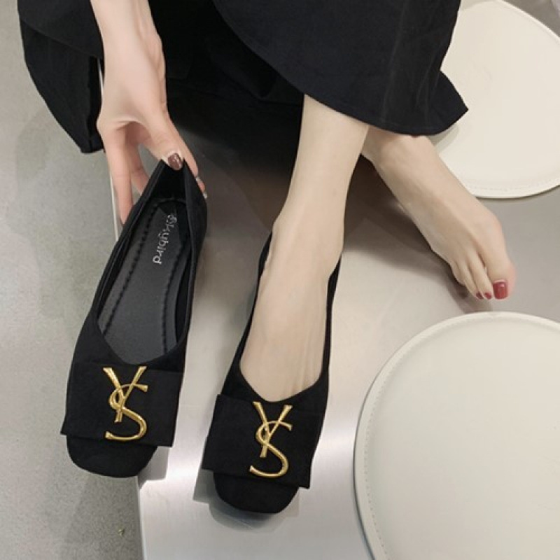 new Women's Spring and Summer Arrival Shallow - cut Flat - soled Slip - on Shoes Internet - famous Fashionable Student - style Korean - style Sof