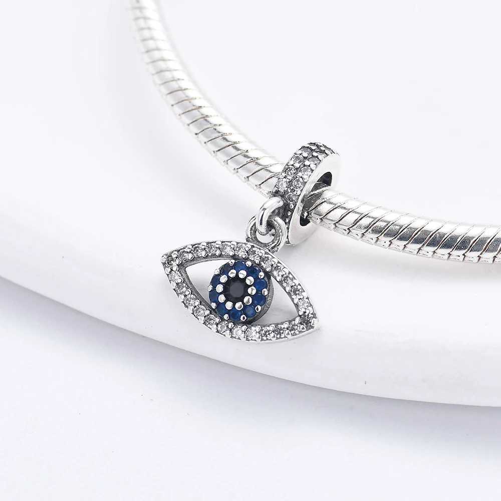 New 925 Silver The Eye of Greece The Eye of the Devil Pendant Charm Bead Fit Original Pendant Bracelet Necklace DIY Women JewelXJ250517