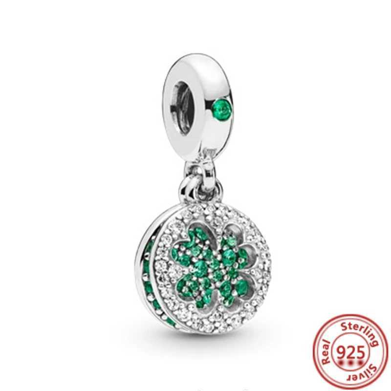 925 Silver Green Zircon Series Family Tree Hollow Lucky Beads Fit Original Pantaro Charms Bracelet DIY JewelryXJ250517