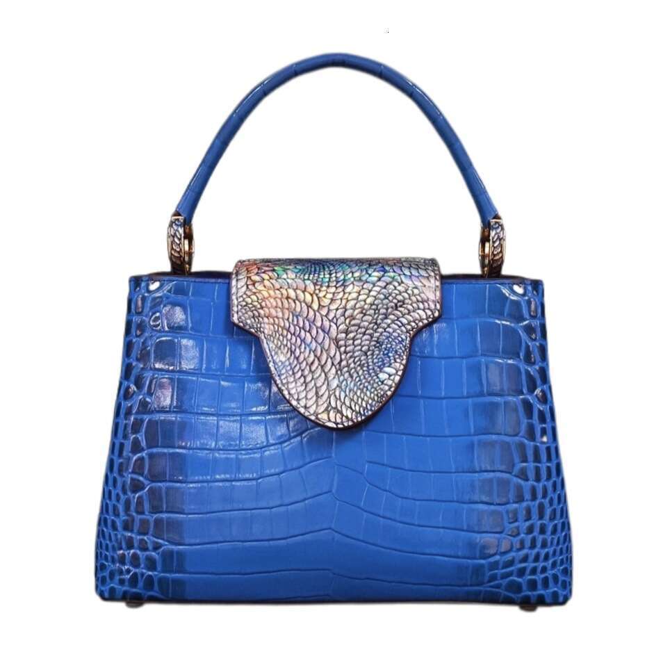 Madeline Genuine Bag New Women s Head Layer Cowhide Crocodile Pattern Python Leather Fashion Handbag