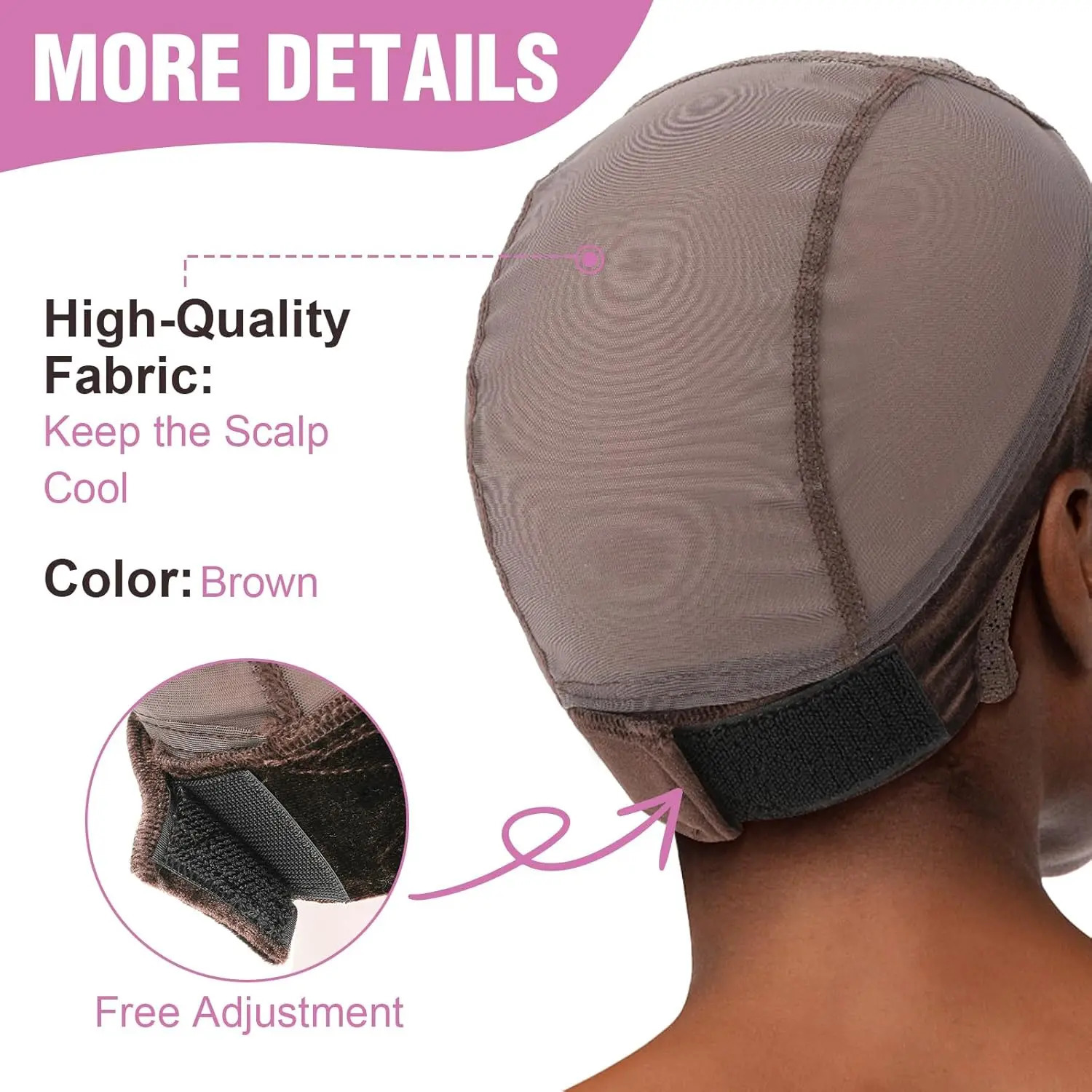 Lace Wig Grip Cap Wig Grip Band for Lace Front Wigs to Keep Wigs in Place Adjustable Wig Cap with Grip Band Non Slip Cap 250513