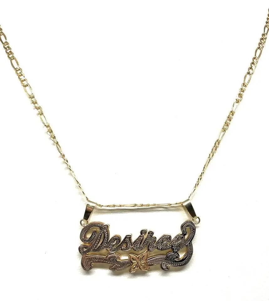 Personalized Name Necklace for Women 18K Double Gold Plated Stainless Steel Jewelry Customized Pendant with Star Gift 250410