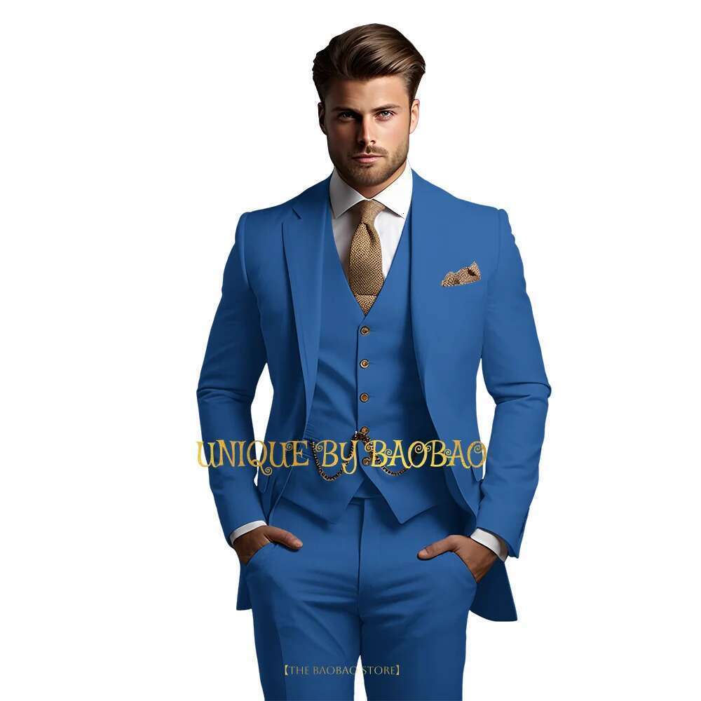 Men's Grey 3-Piece Suit (Jacket Vest + Trousers) Elegant Classic Wedding Attire, Custom Banquet Birthday Party Tuxedo Designer