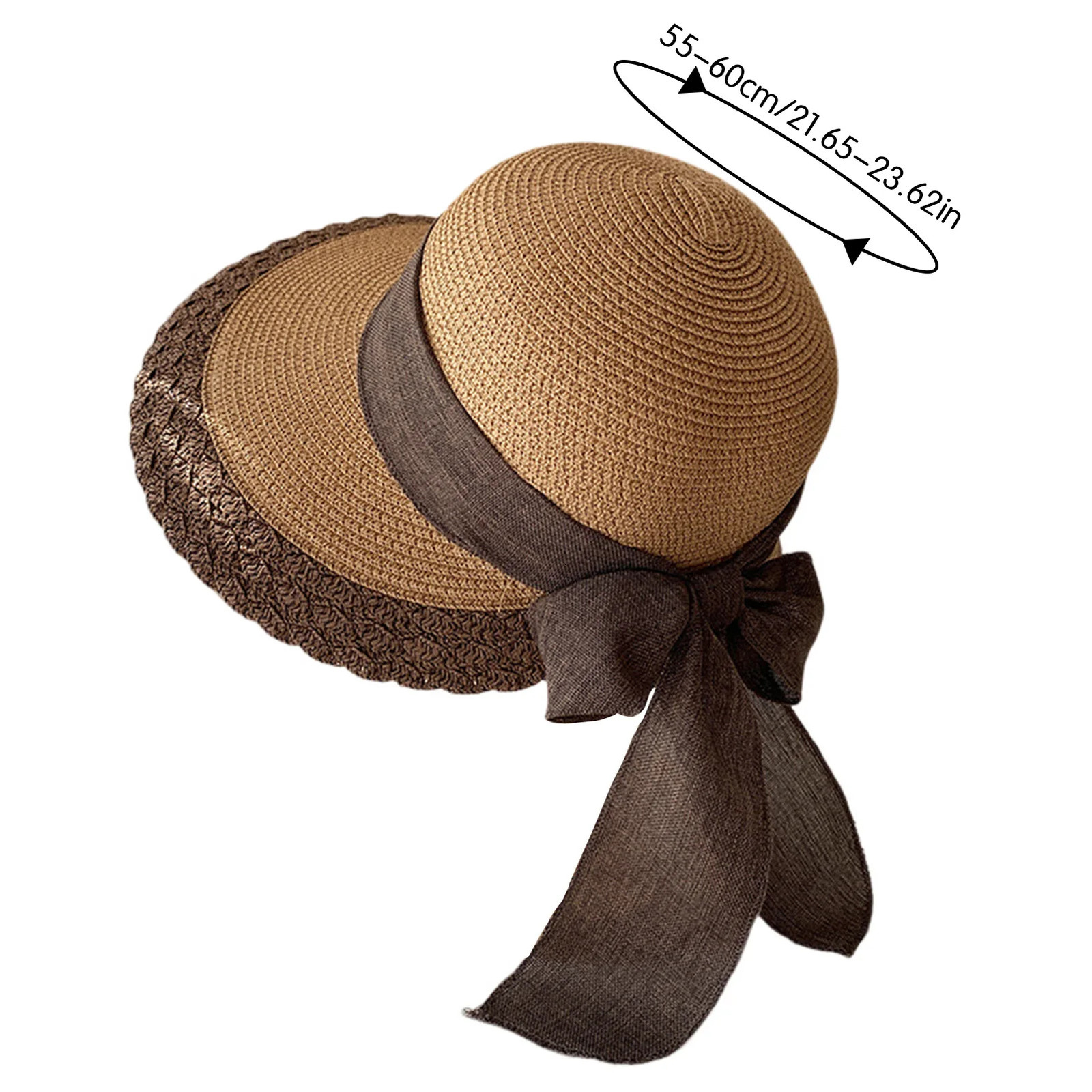 Women Wide Brim Straw Hat Lace Edge n Beach Caps with Bowknot for Outdoor Sports Hiking Travel 250516