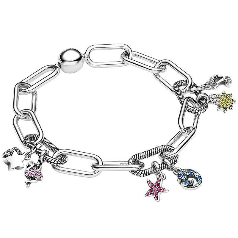 925 Sterling Silver Mini Dangle Charm Me Eye Tree Heart Star Moon Pendant Beads Fit Original Pantaro ME Bracelets JewelryXJ250517