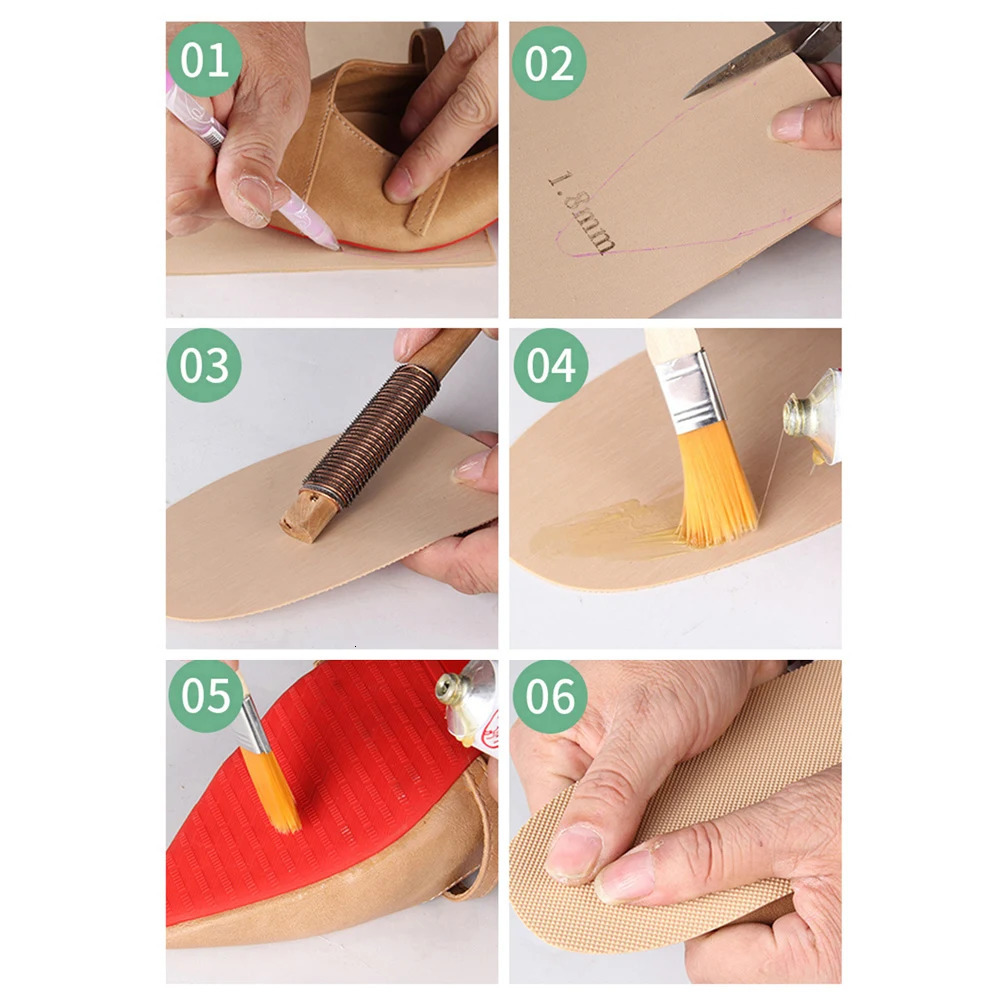 1 Pair Cuttable Rubber Sole Stickers Non-Slip Shoe Soles Wear Resistant Shoes Soles Pads Replaceable Sneakers Outsole Protector 250515