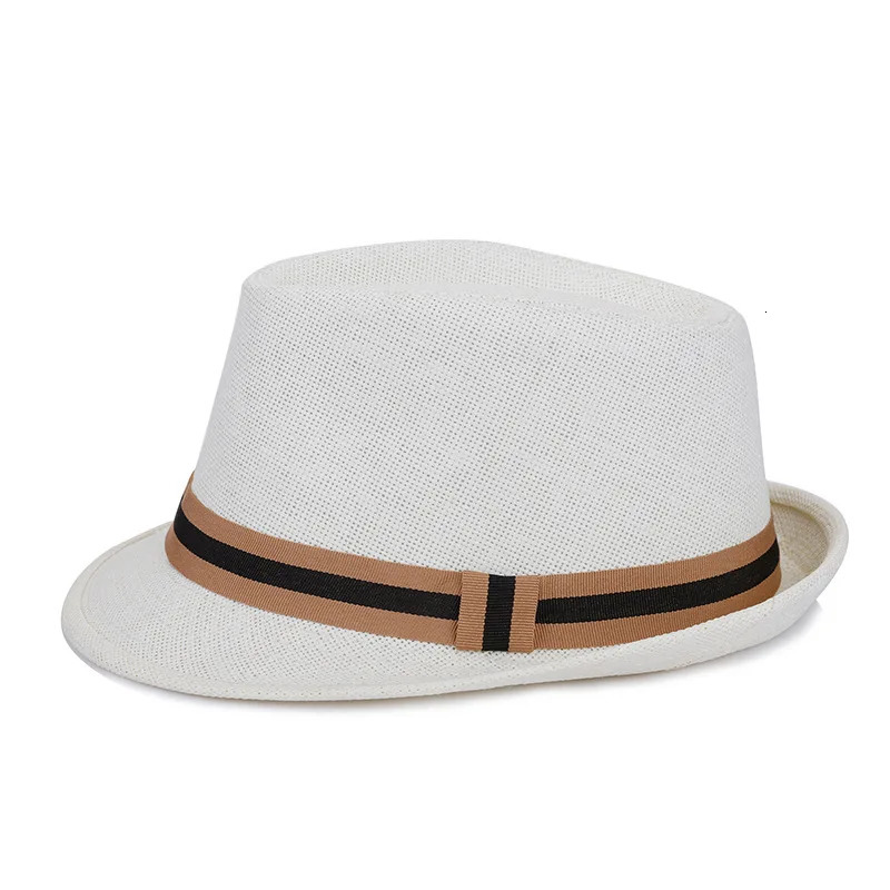 Mens Korean fashion summer hat outdoor leisure sun hat Beach Hat straw breathable hat 250516