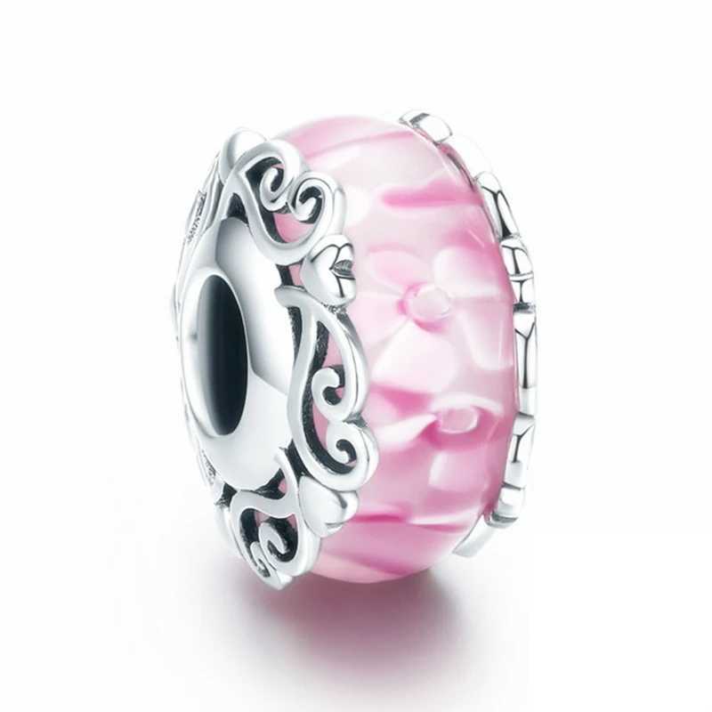 Hot Sale Colorful Murano Glass Gemstone Charm Bead Fit Original 925 Sterling Silver Pan Bracelet Women Jewelry Gift DIY MakingXJ250517