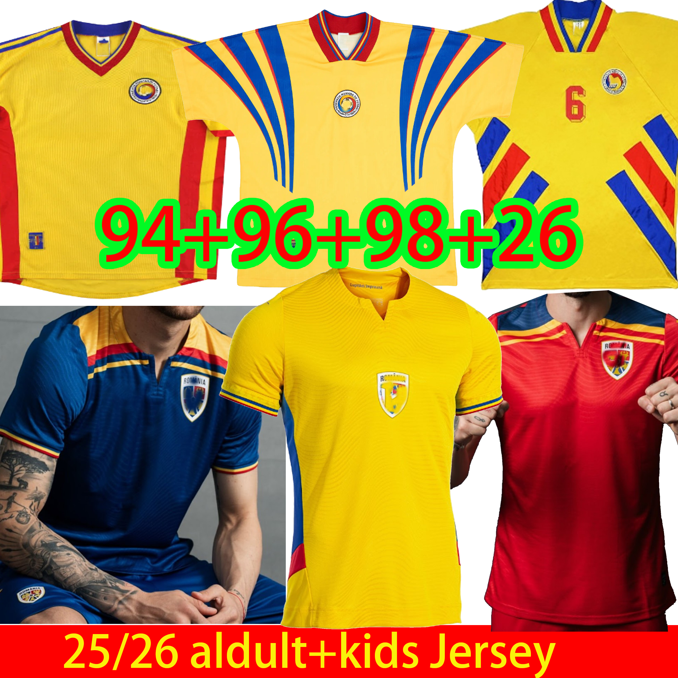 2025 RomaniaS soccer jerseys 25 26 home away DEAGUSIN STANCIU PUSCAS ALIBEC MIHAILA 94 96 football shirts men yellow maillots de futol camesita