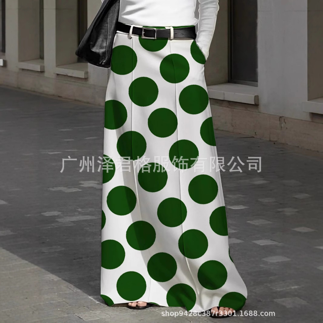 VONDA Elegant Women Long Skirts Fashion Solid Color Maxi Skirt Pleated Casual Loose Pockets High Waist Vintage Bottom Femme 240820
