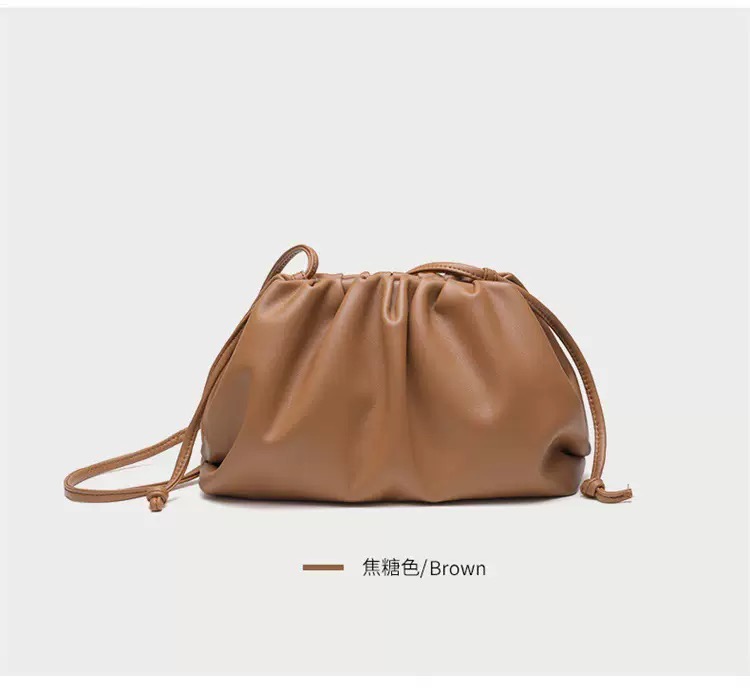 Soft Leather Fashion Banquet Versatile Handheld Shoulder Bag White Black Colorful