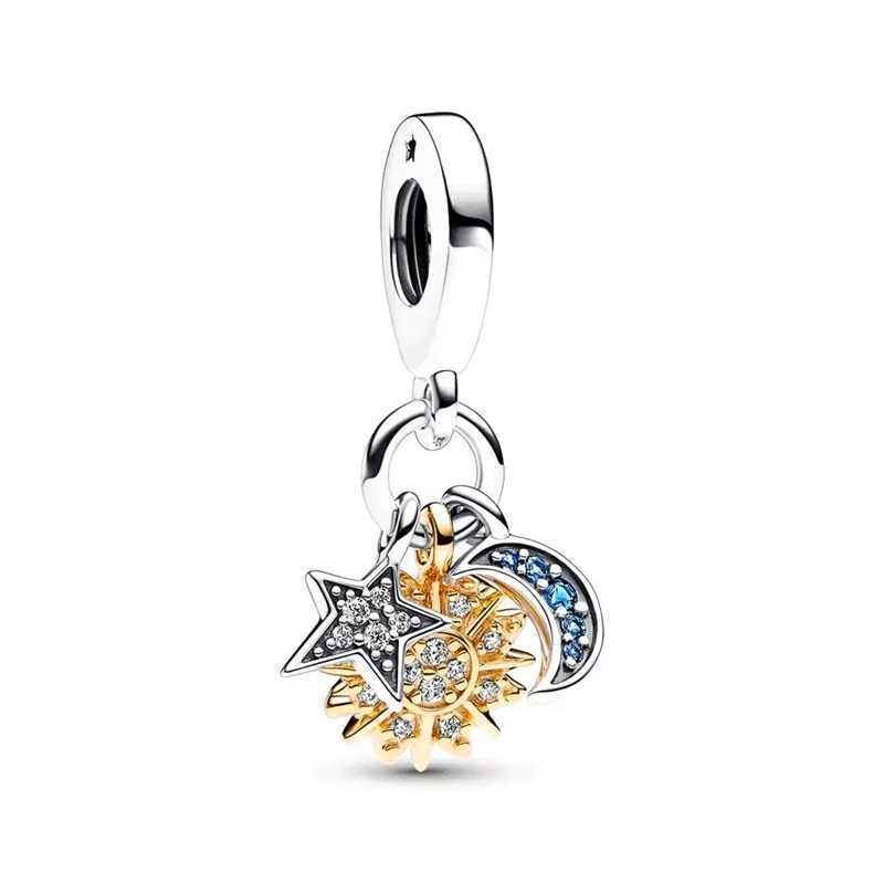 New Aircraft Lightning Pendant Splittable Sun Moon Charm Bead Fit Original European 925 Silver Bracelet DIY Women Jewelry GiftXJ250517