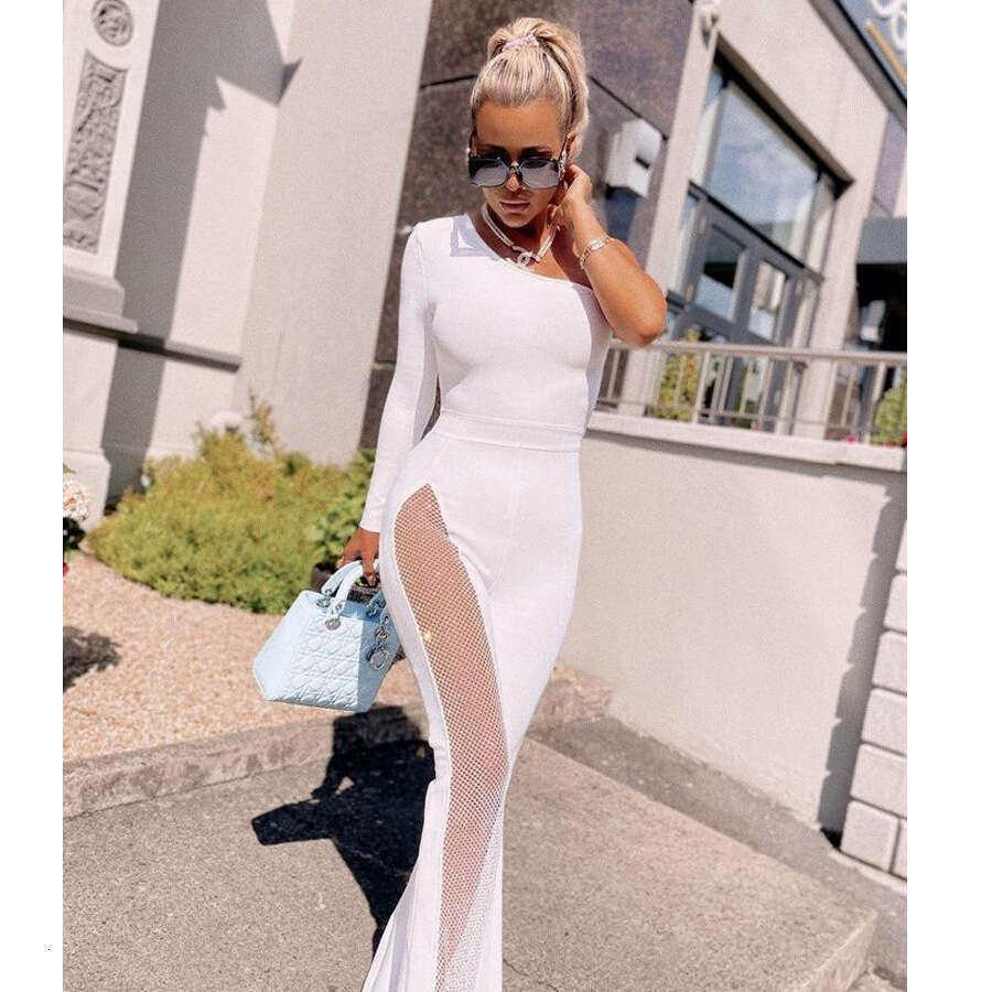 Wide Leg Jumpsuit Women S Sexy Bandage Long Wide Leg Dia Studded Mesh Casual Pants Single Sleeved Jumpsuit