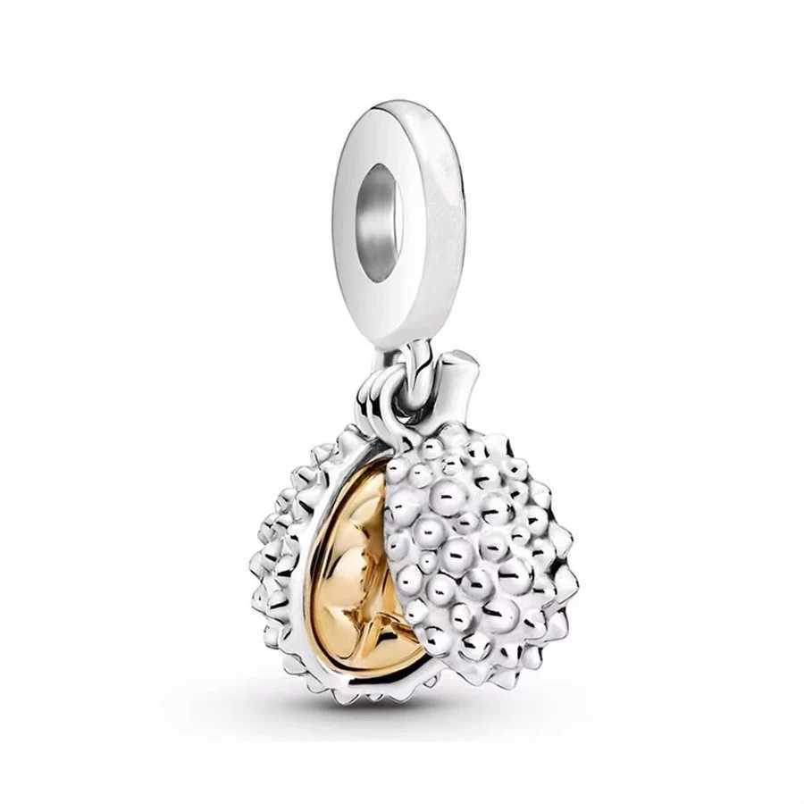 Fruit Series ple Lemon Durian Sterry Pineple Dangle Charm Bead Fit Original 925 Sterling Silver Bracelet JewelryXJ250517