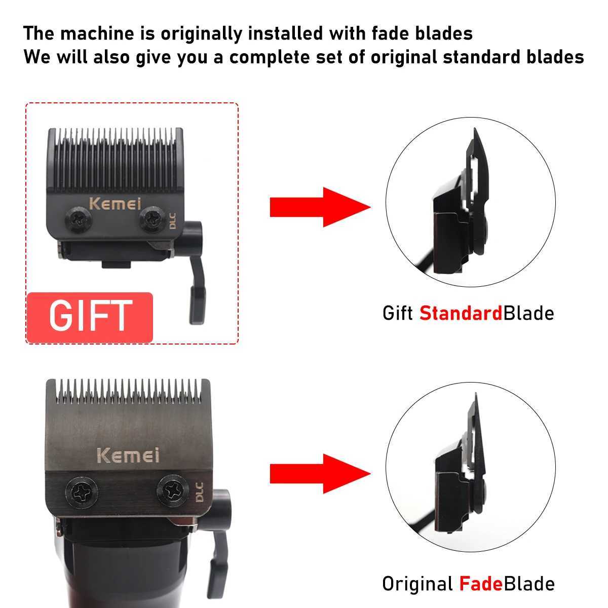 Brushless Motor DLC LCD Display Professional Hair Clipper Hair Cutting Machine Hair Trimmer for Men R250517