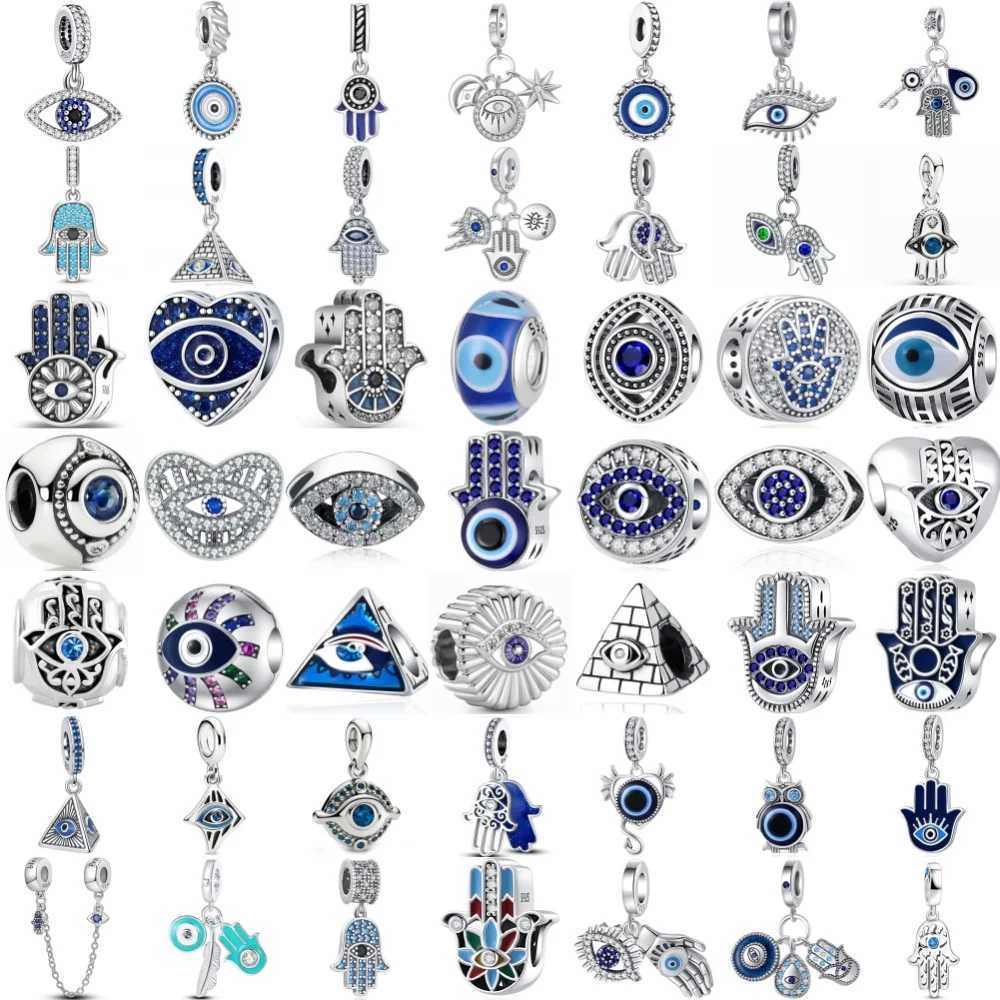 New 925 Silver The Eye of Greece The Eye of the Devil Pendant Charm Bead Fit Original Pendant Bracelet Necklace DIY Women JewelXJ250517