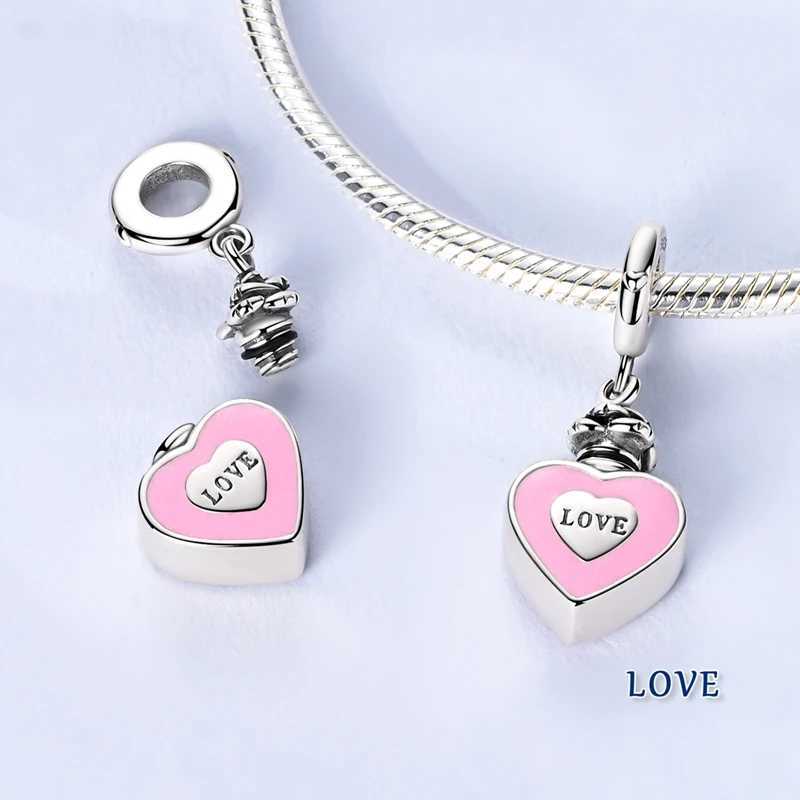 S925 Splittable Mother Daughter Dangle Charm Beads Fit Original Bracelet for Women Diy Bead for Jewelry Making Mothers Day GiftXJ250517