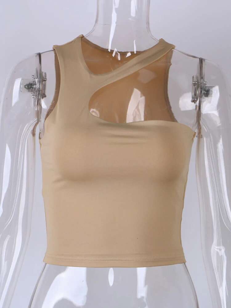 Cut Out Sexy Crop Off Shoulder Solid Skinny Sport Short Women Tank Irregular Summer Tube Tops