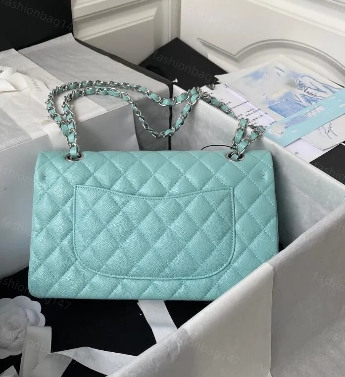Shoulder Bags Designer bag luxury designer bags Top Tier Quality Fashion womens bags Leather chain bag Cowhide Lambskin Black Cross body Purse Quilted handbags 25CM