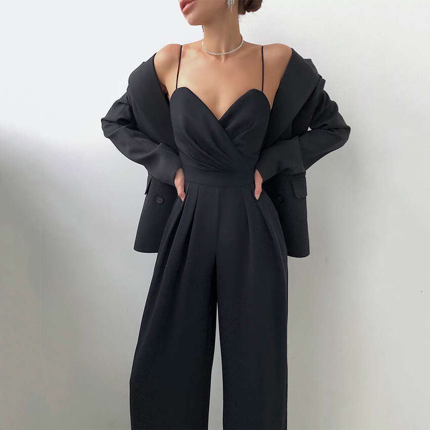 Wide Leg Jumpsuit Summer Camisole Loose Sleeveless Jumpsuit Casual Wide Leg Pants Fashionable Women S Spring