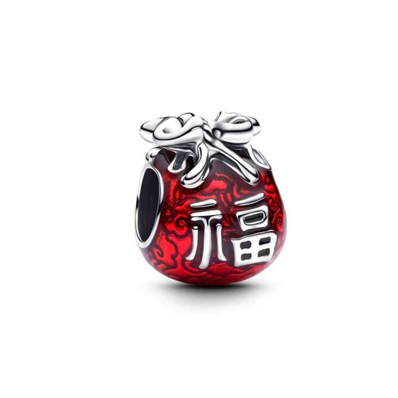 Red Series Sterry Earrings Cherry Sparkling Heart Charm Bead Fit Original 925Silver Bracelet Necklace DIY Women Jewelry GiftXJ250517