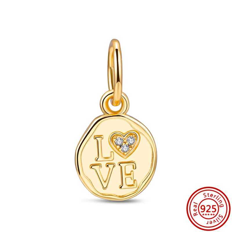 Fine Sparkling Plated Gold Series Dangle Charm Bead 925 Sterling Silver Fit Original Pantaro Bracelet DIY Jewelry Gift For WomenXJ250517