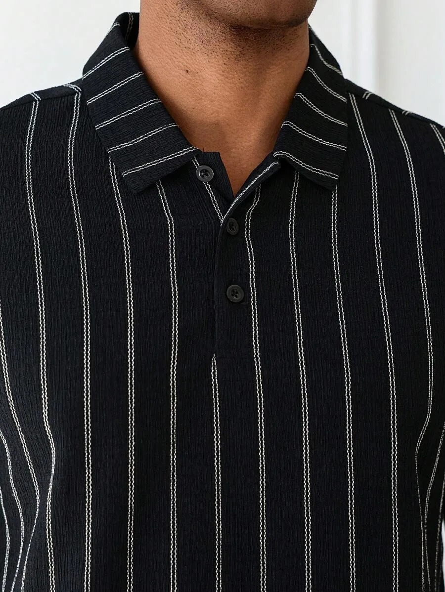 Mens summer casual and fashionable polo shirt is durable suitable for any occasion made of lightweight breathable fabric 250506Z