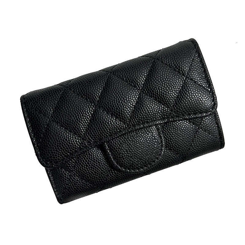 Luxury flip change women's classic bag, diamond shaped caviar, cowhide leather, real leather business holder, credit card zero wallet