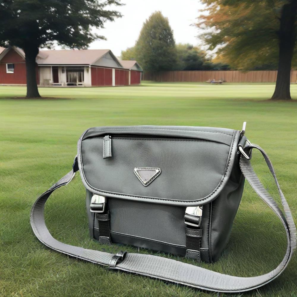 New nylon fabric triangular shoulder bag with large capacity flip cover mailman bag, simple and fashionable, classic and versatile for both men and wo