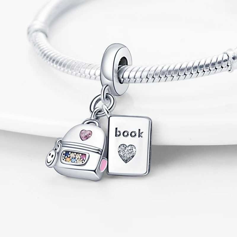 New925 Silver Book Bouquet Key Notebook Camera Exquisite Charm Beads Suitable for Original Bracelets Necklaces Women DIY JewelryXJ250517