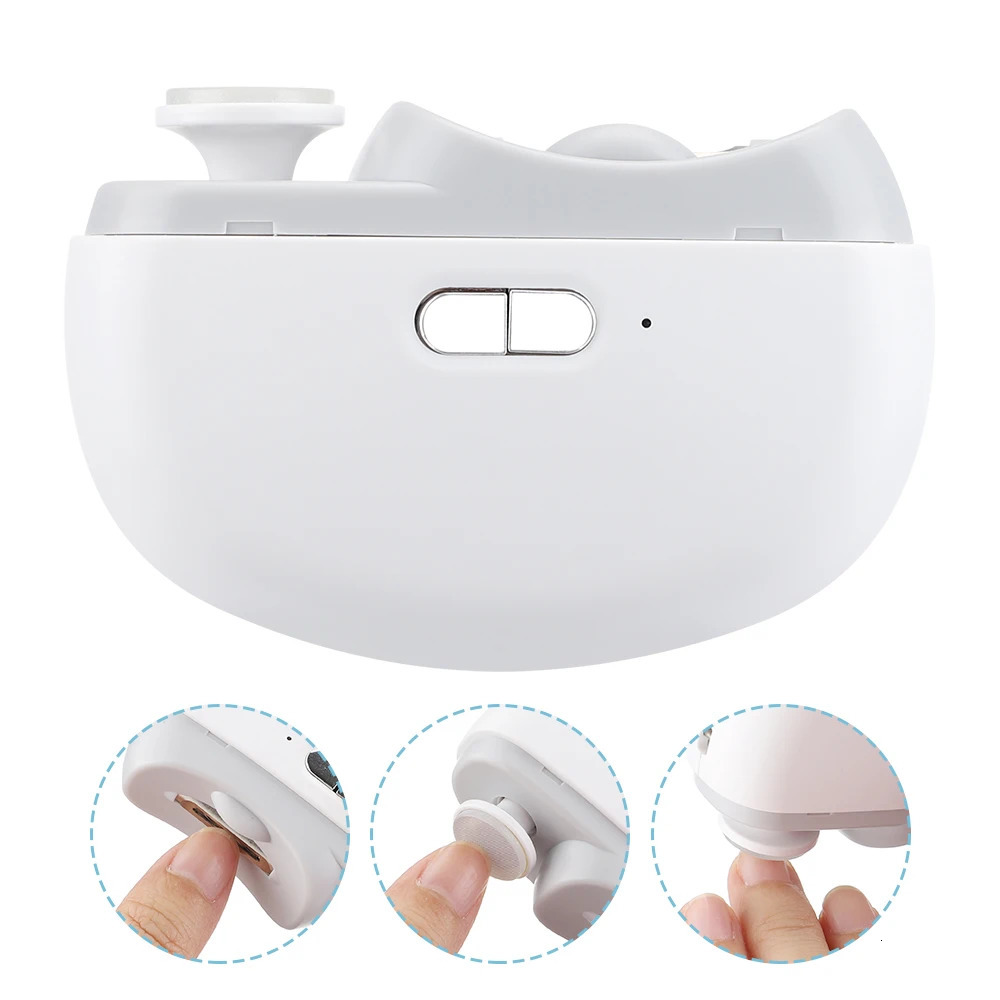 3in1 Electric Nail Clipper Automatic Nail Grinder for Children Adult Nail Polishing Trimmer USB Charging Mini Palm Manicure Tool 250517