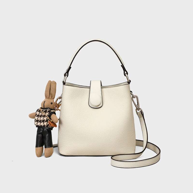 Tote Bag New Bucket Genuine Leather Women S Premium Single Shoulder Crossbody Handheld Small Bag KQ