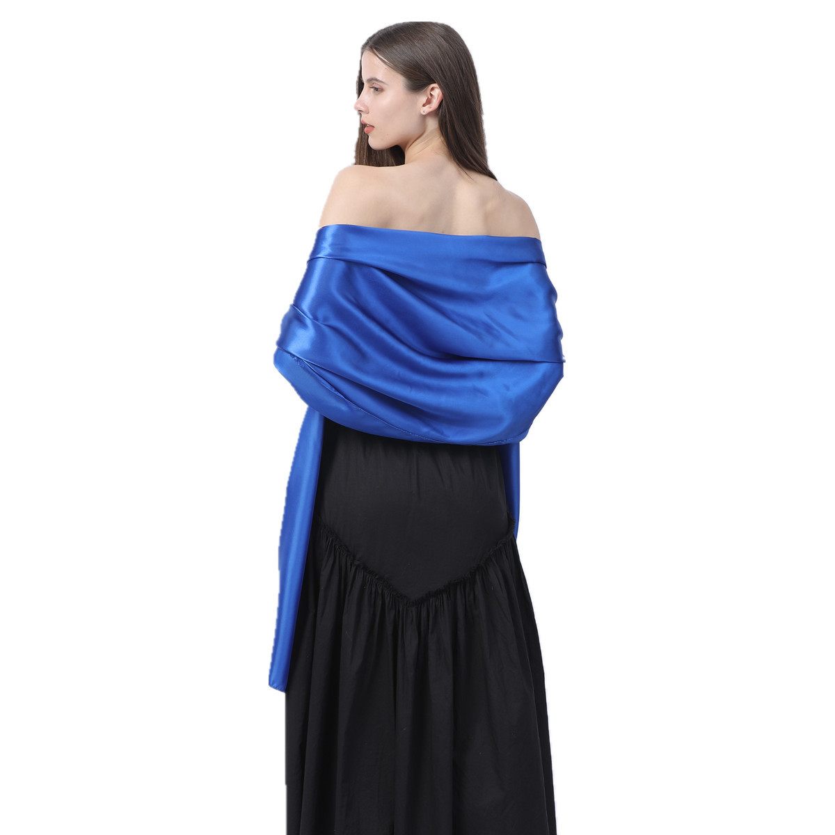 K756 Classic all-match cheongsam evening dress shawl women's satin party banquet outer decoration dual-purpose long scarf hot style