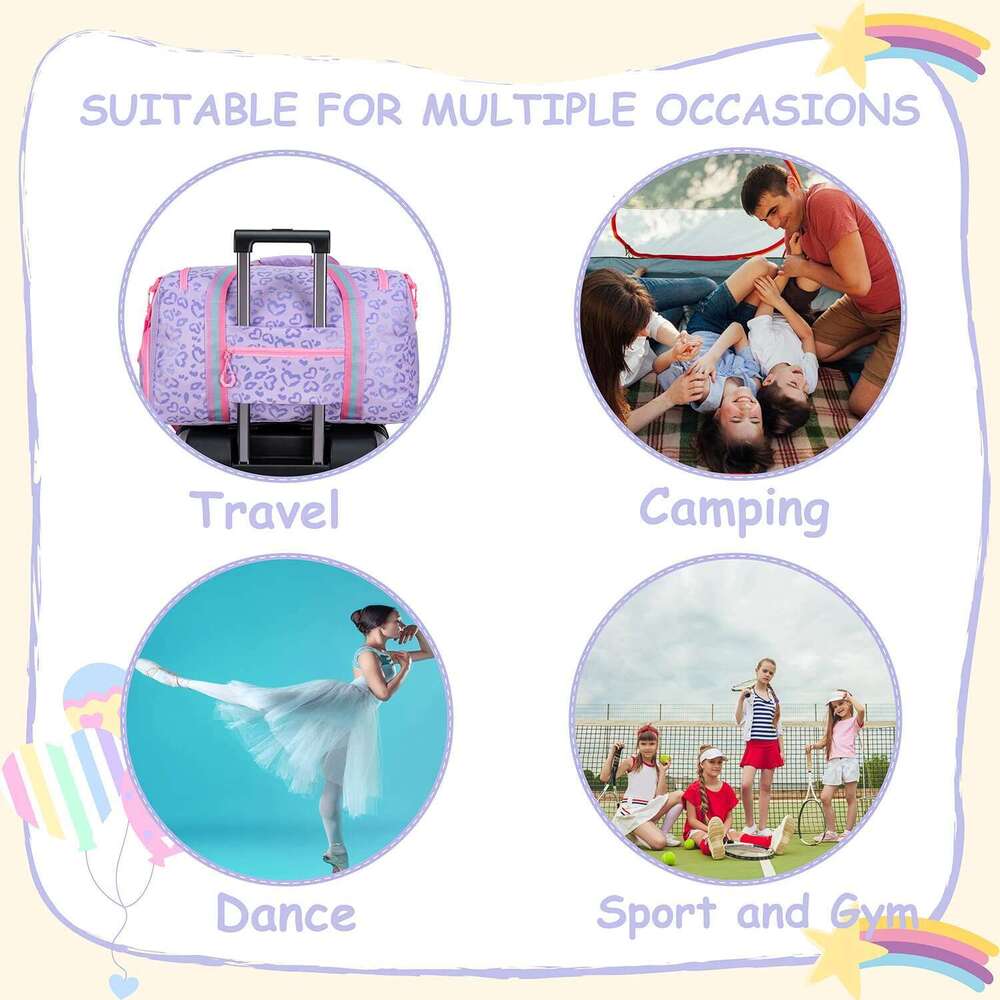 1 Pc Duffle Travel Gifts Overnight Women Tote Sleepover For Girls Gym Dance Bag