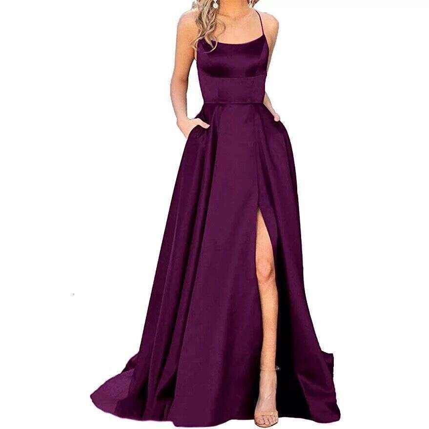 Maxi Dress Long Skirt Slimming Off The Shoulder Girlfriend Bridesmaid Team Evening Dress KQ